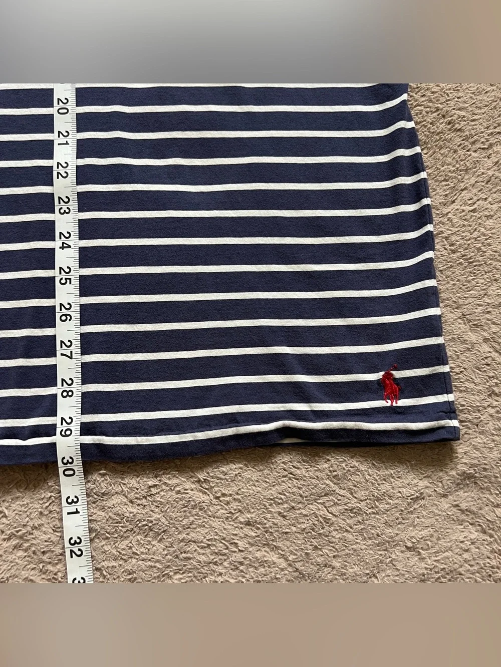 Polo Ralph Lauren Striped V-Neck T-shirt‎ Preppy Minimalist Old Money Sz XL